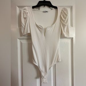 Fashion Nova White Bodysuit